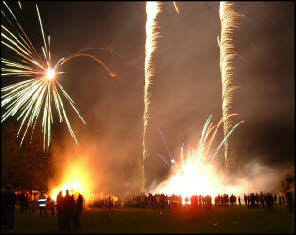 Fireworks in Cilcain Fireworks in Cilcain